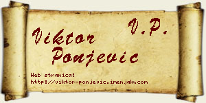 Viktor Ponjević vizit kartica